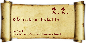Künstler Katalin névjegykártya
